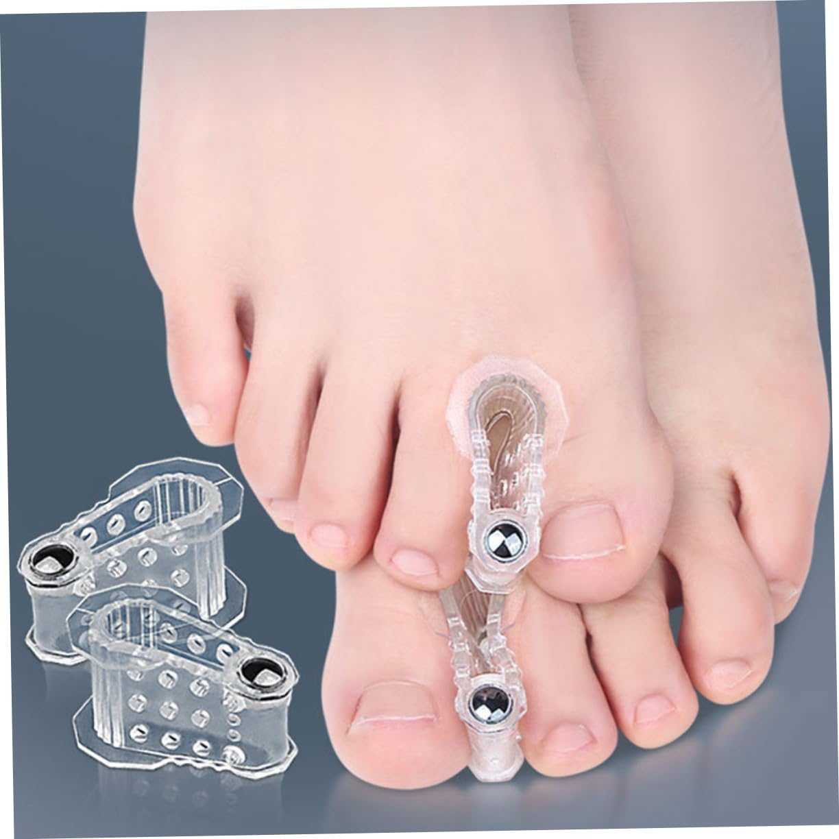 BESTYASH E Separators for Pedicure Toe Correctors for 4 Pairs Toe Spreader Magnetic Toe Separators