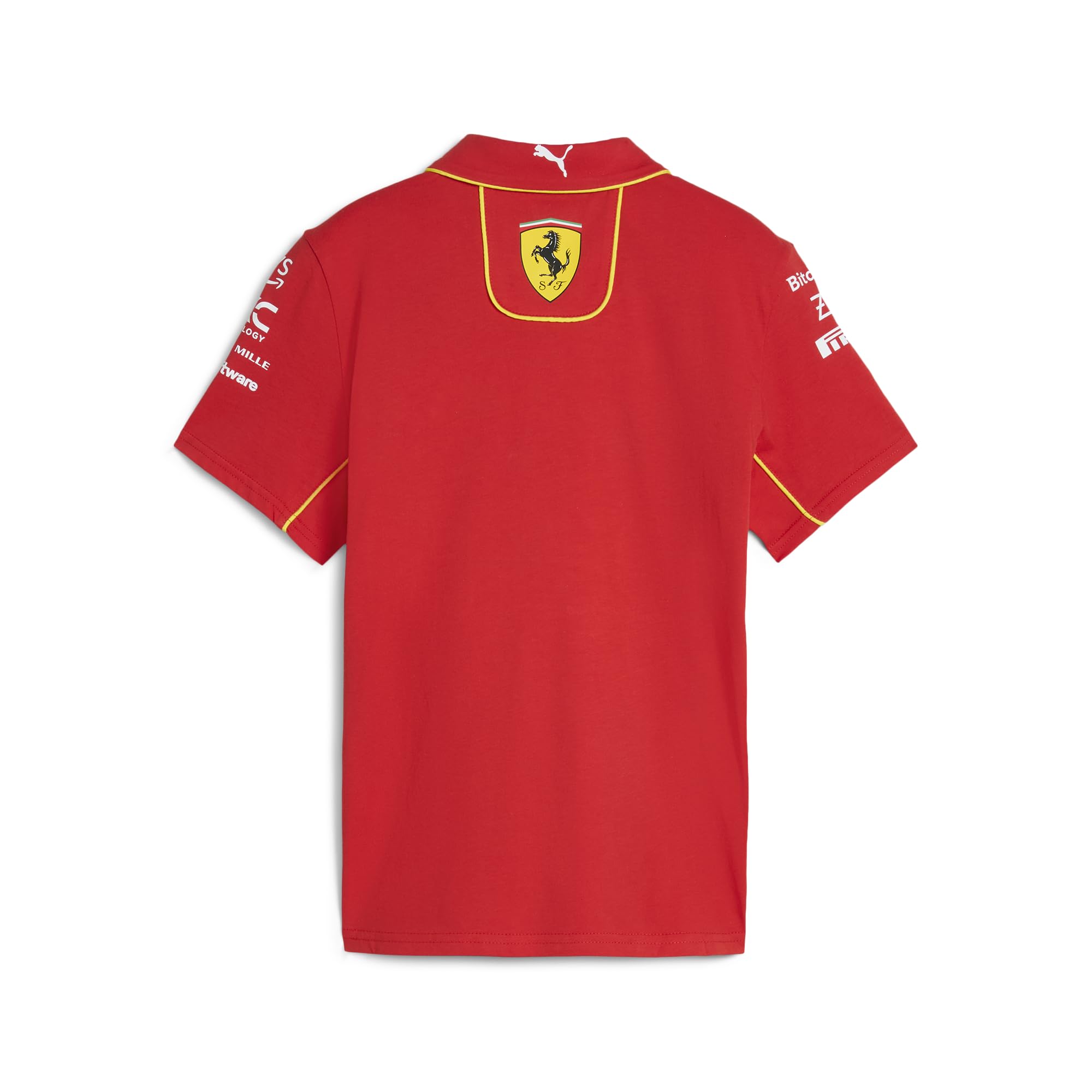 PUMA Squadra Polo Scuderia Ferrari 2024 Bambini Rosso Bruciato