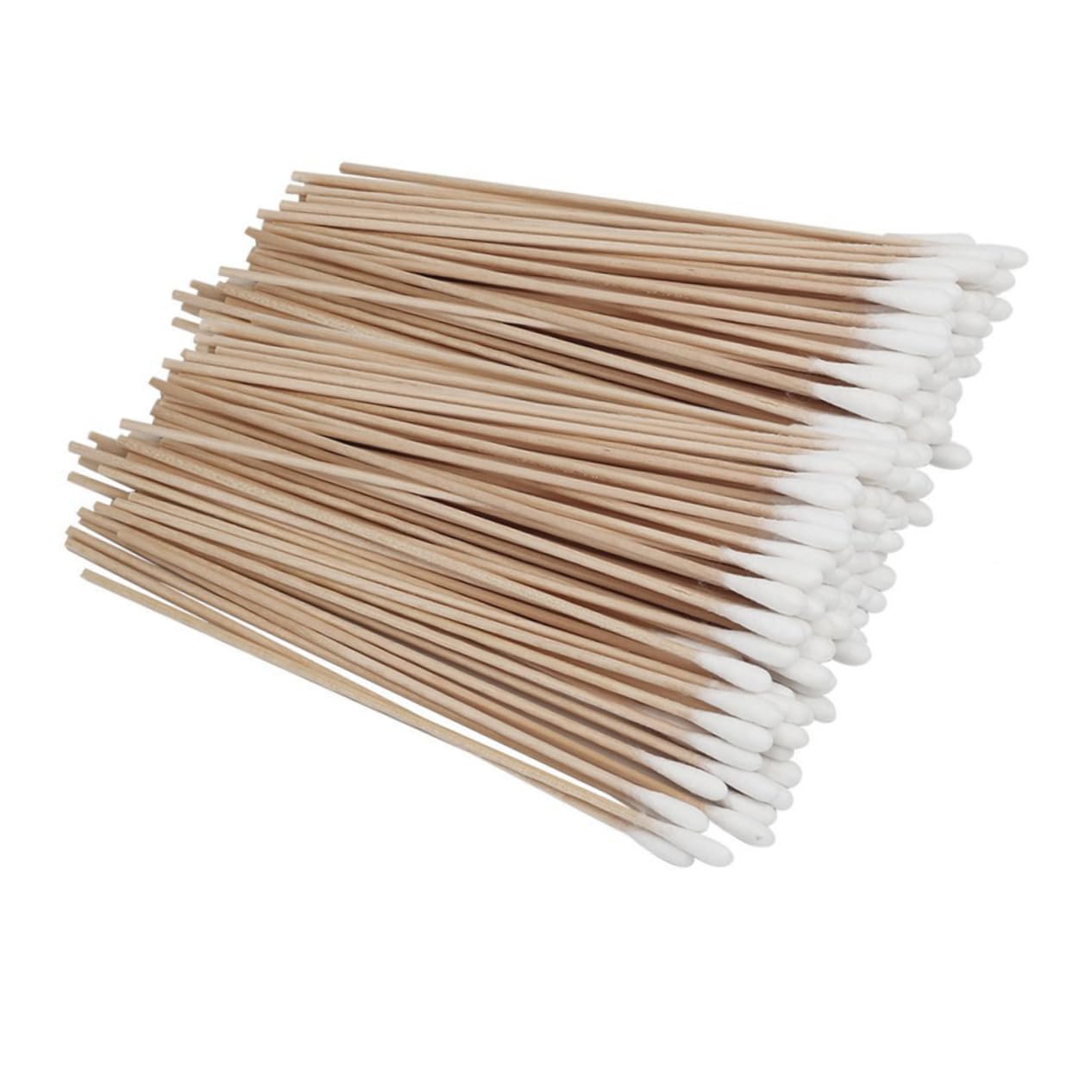 SOESFOUFU 500pcs 15cm Long Sticks Wooden Handle Large Swabs Multi-purpose for Home Store