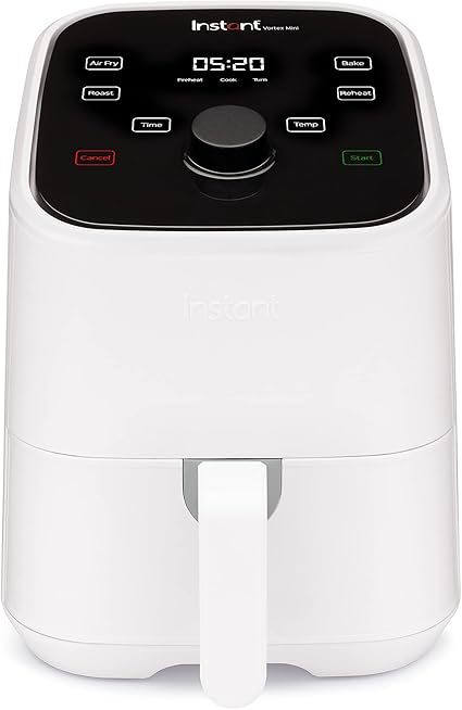 Instant Pot Vortex 2QT Mini Air Fryer,Small Air fryer that Crisps,Reheats, Bakes, Roasts for Quick Easy Meals,Includes over 100 In-App Recipes,is Dishwasher-Safe,from the Makers of Instant Pot, White