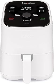Instant Pot Vortex 2QT Mini Air Fryer,Small Air fryer that Crisps,Reheats, Bakes, Roasts for Quick Easy Meals,Includes over 100 In-App Recipes,is Dishwasher-Safe,from the Makers of Instant Pot, White