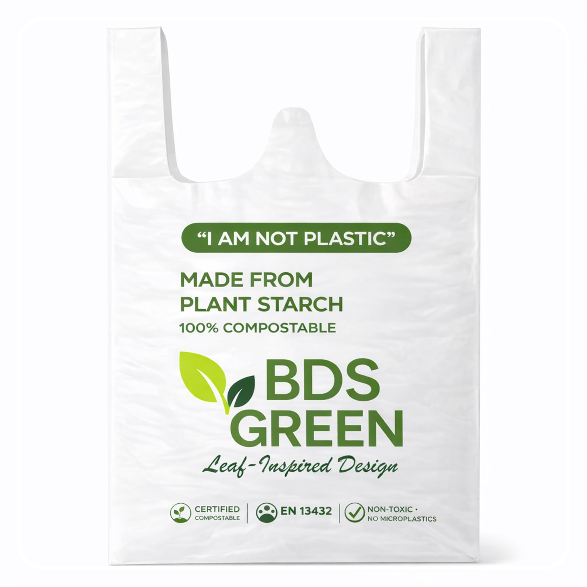 100% Compostable Biodegradable White Carry Bags | Eco-Friendly, Plastic-Free Grocery&Storage Bags for Home, Kitchen, Retail&Daily Use-Certified | (16"x20") 140+ pcs/Pack | Load Capacity 5Kg-picture-19