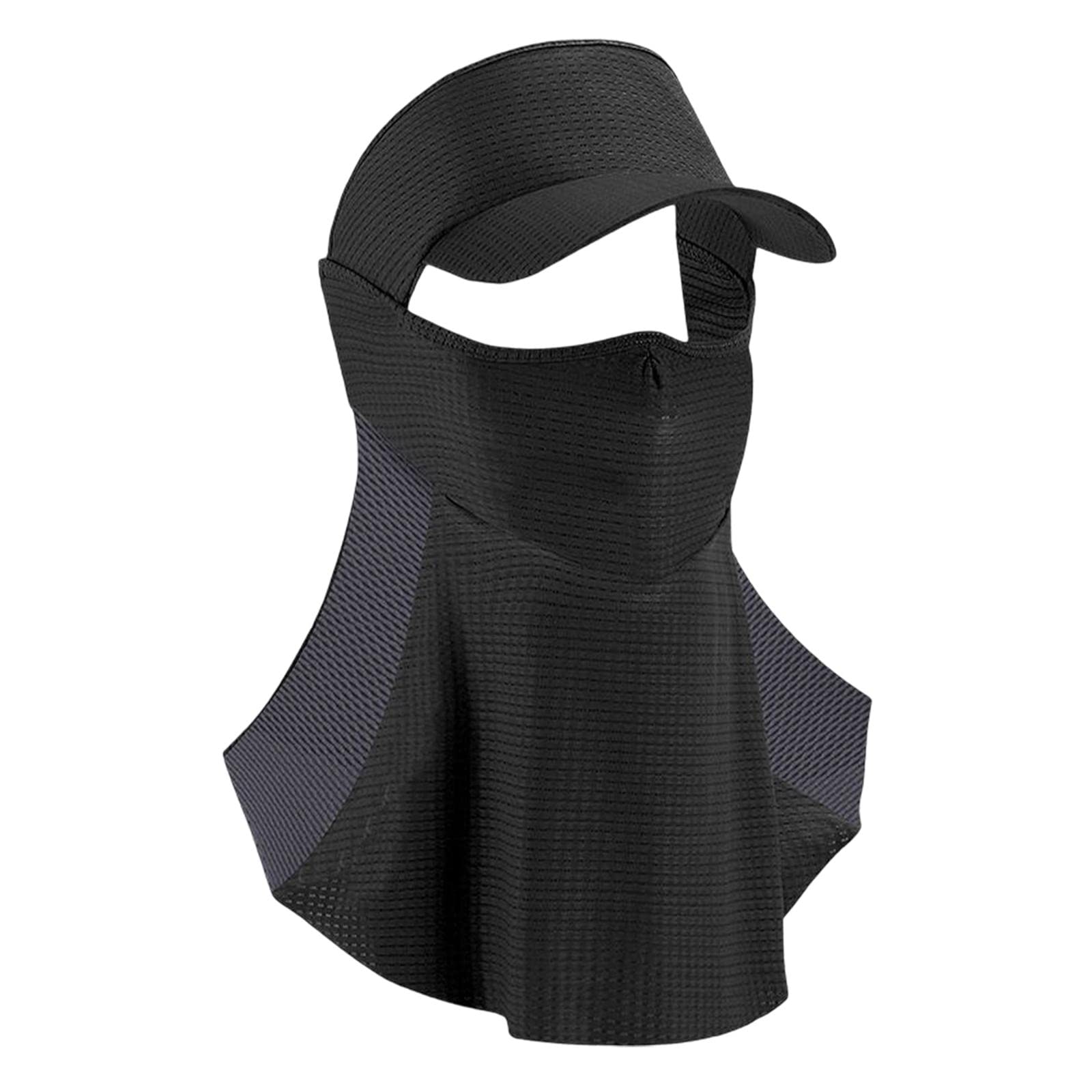Golf Sunscreen Mask Cool Sun Protection Face Covering for Travel Riding Gift Black-image-28