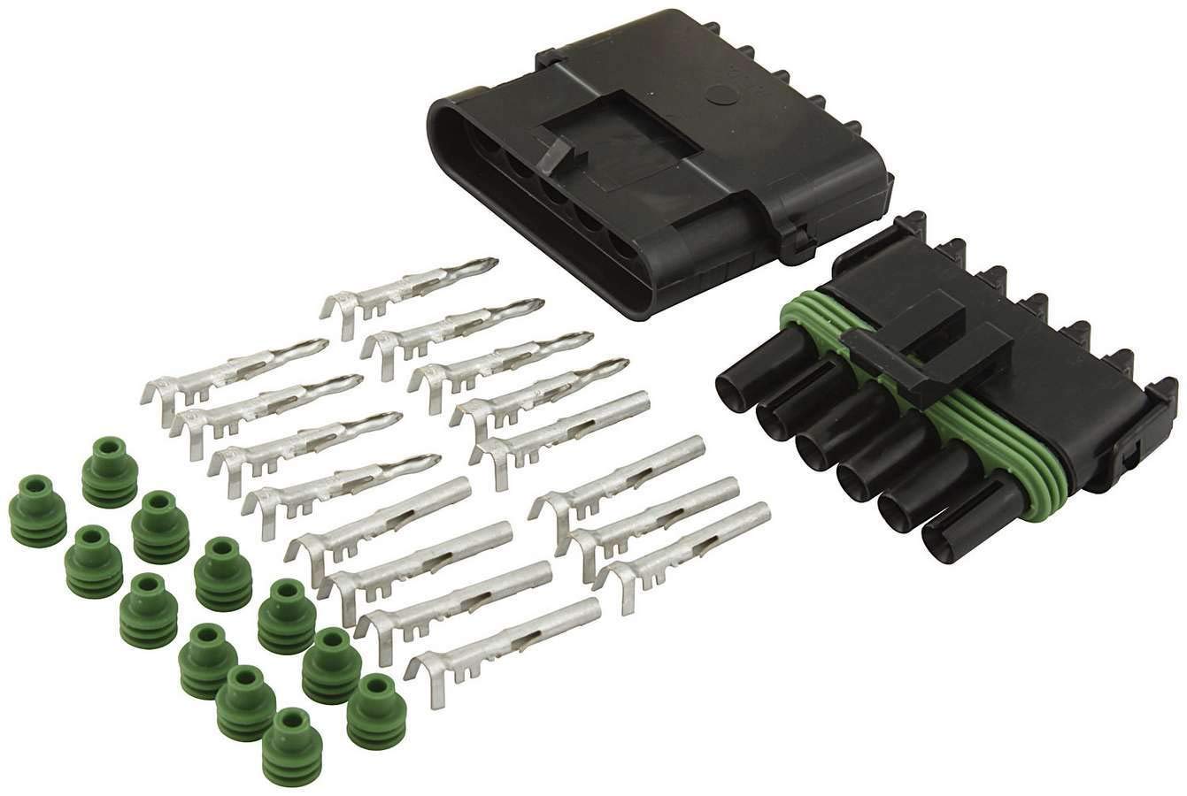 Allstar Performance ALL76270 6-Wire Weather Pack Individual Connector Kit