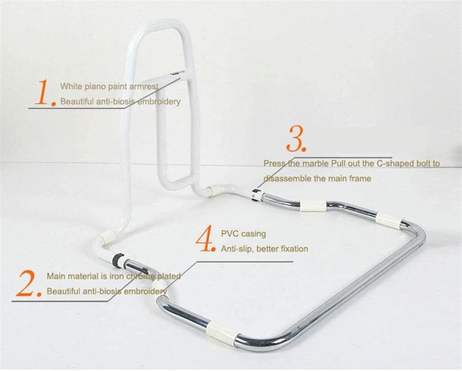 Sponda di Sicurezza for Letto for Anziani. Ringhiera Staccabile for Letto for Adulti. Paraurti for Bar ospedaliero