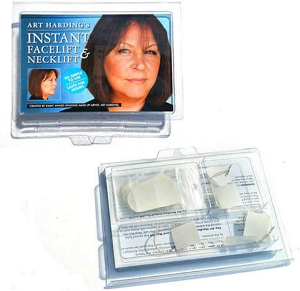 INSTANT FACE LIFT,FACE LIFT NECKLIFT & EYE LIFT TAPES KIT ANTI AGEING.YOUNGER IN 90 SECONDS-Art Harding- Celebrating 20 years! (DARK HAIR)