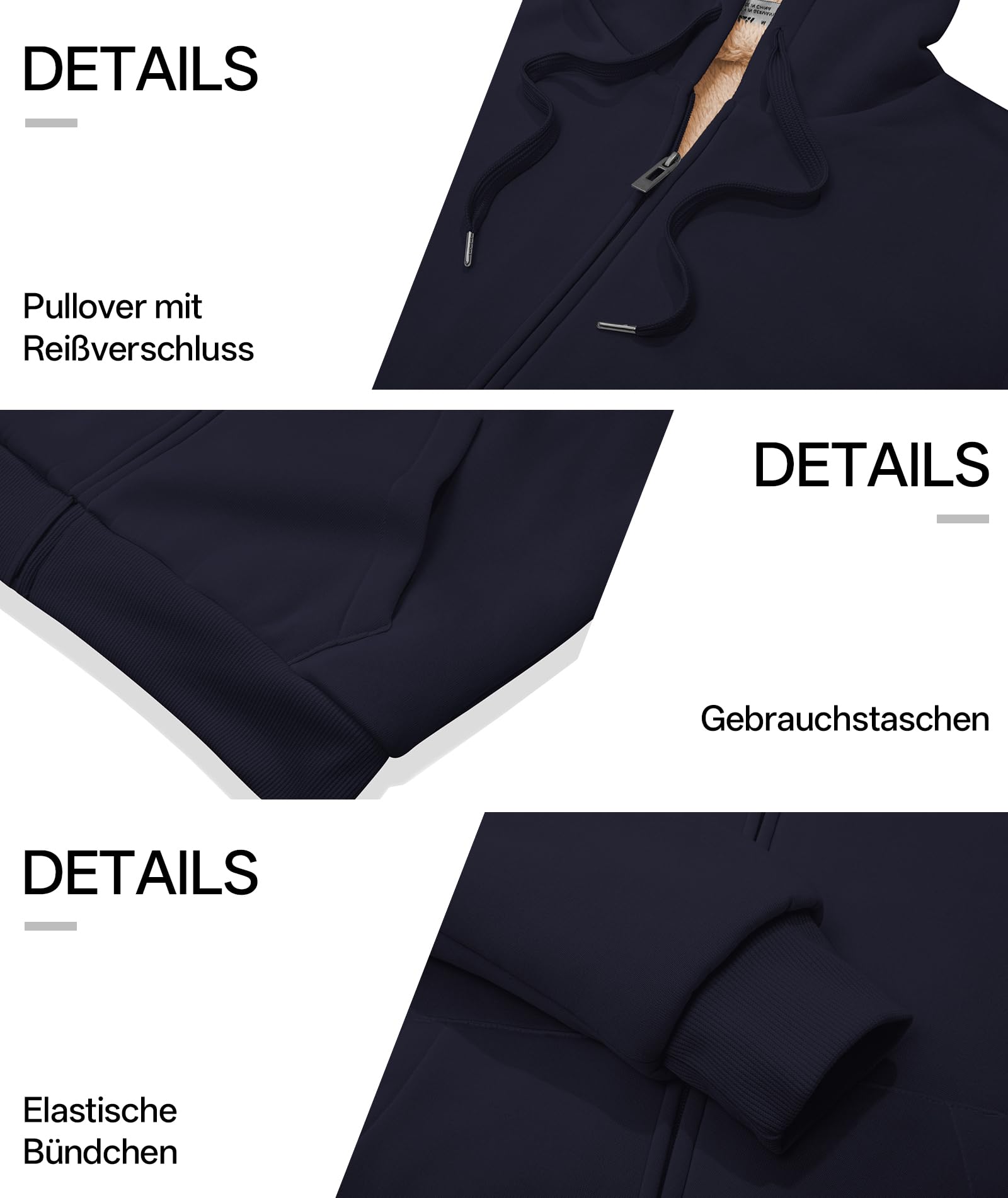 GEEK LIGHTING Felpa Donna con Cappuccio Foderata in Pile Calda Giacca Invernale con Zip Felpa Pile Donna Teddy Hoodie con Cerniera Sweatshirt Inverno Autunno S-2XL