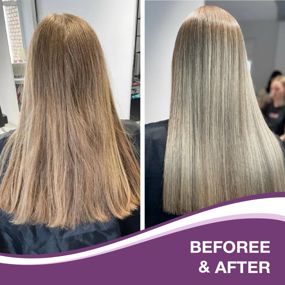Karseell Mascarilla Pelo Violeta, Reparación del Cabello Teñido Iluminar el cabello Para Pelo Rubio, Gris, Canas, 500ml