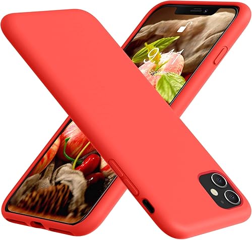 Vooii Funda para iPhone 11, silicona líquida suave, goma delgada, cuerpo completo, funda protectora para iPhone 11 (con forro de microfibra suave),