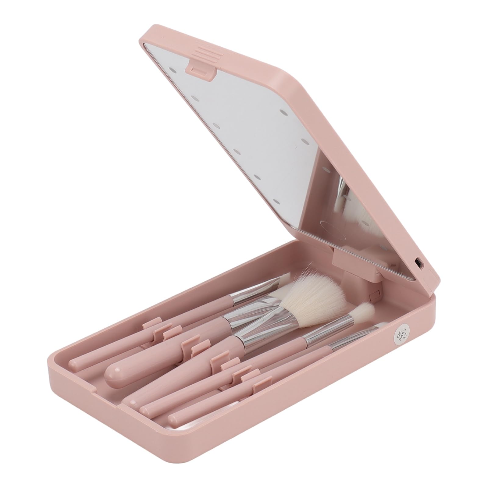 Amazon.co.jp: メイクブラシセット ミラーLED照明内蔵 ブラシ収納
