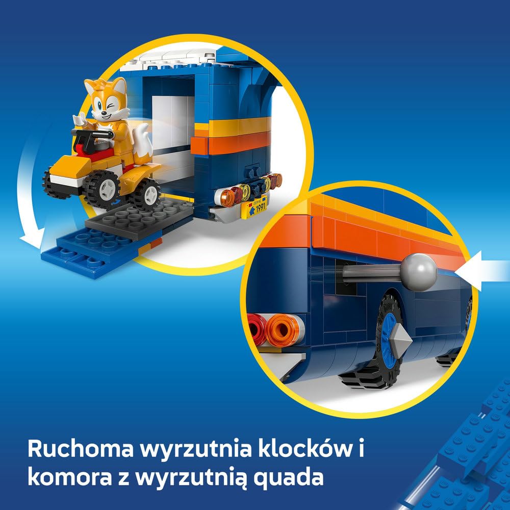 LEGO Sonic the Hedgehog Sonic i pojazd do zadań specjalnych 77006 | Pojazd i 5 postaci, zabawka dla 8-latka, prezent dla fana Sonika, zestaw klocków konstrukcyjnych dla dzieci, 747 elementów
