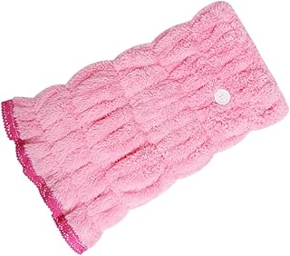 Healeved 1Pc Touca De Secagem De Cabelo Touca Absorvente De Água Toalhas De Spa Toalha De Secagem Rápida Touca De Banho De Cabelo Touca De Banho De Cabelo Seco Turbante Toalhas De Banho De