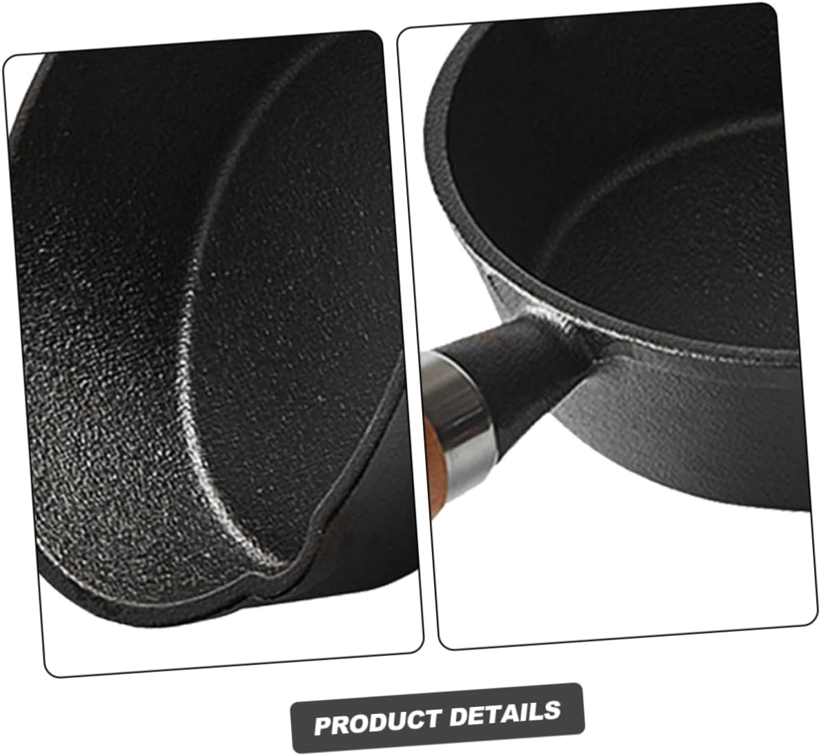 2pcs Mini Cast Iron Melting Pot Small Sauce Pan for Butter Oil Milk and Heating with Handle for Baking and Cooking