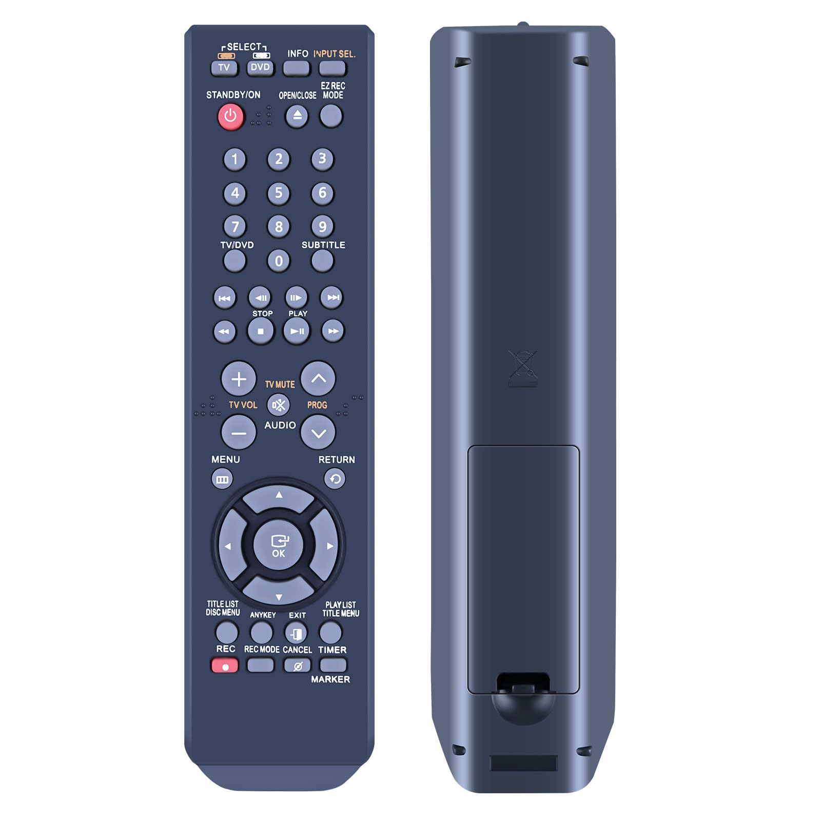 TCNOUMT00061A Remote Control Replacement for Samsung DVD Recorder DVD-R149 DVD-R150 DVD-R151 DVD-R155 DVD-R156 DVDR149X DVDR150 DVDR151 DVDR155 DVDR156
