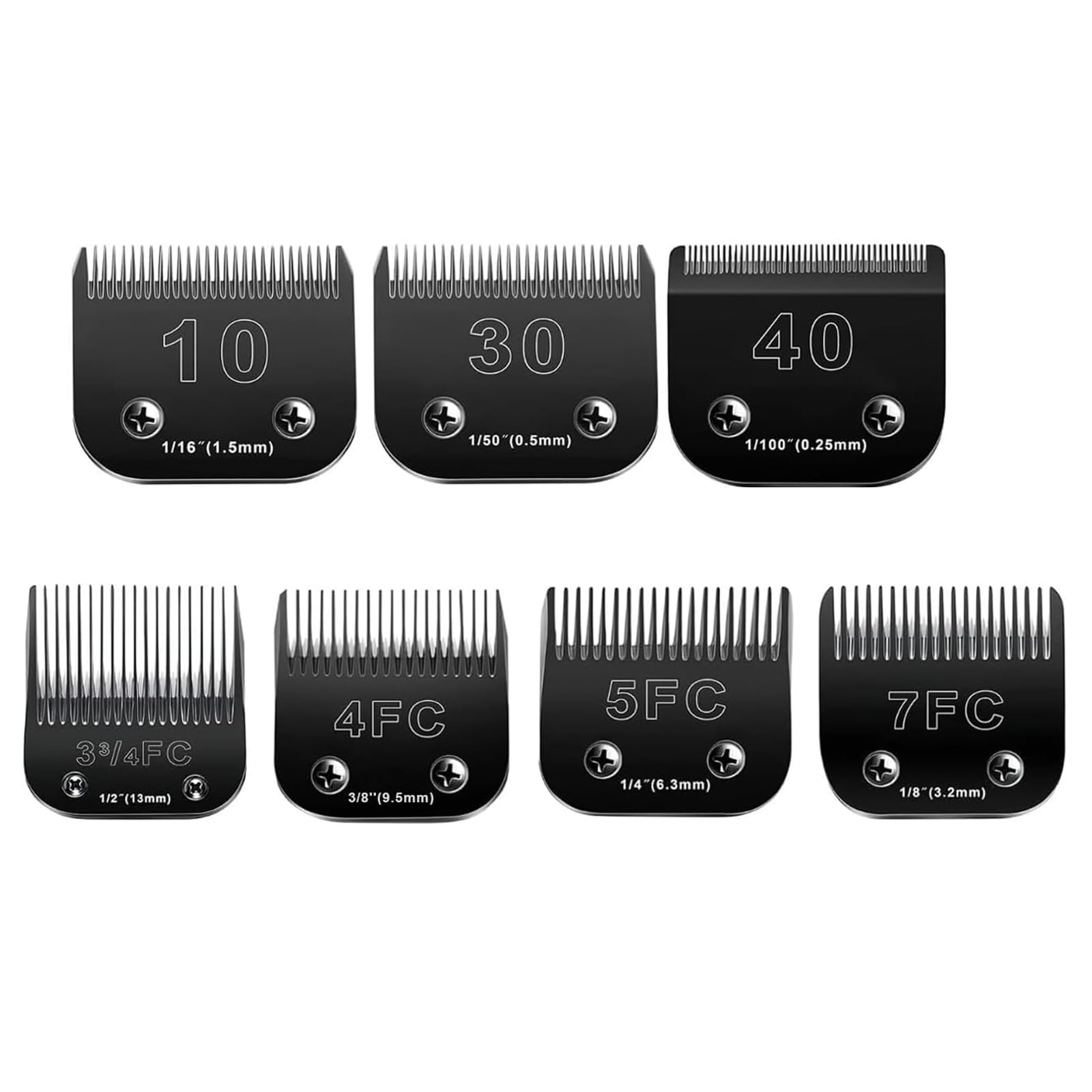 7pack Dog Grooming Blades Compatible with Andis Dog Clippers Blades,Dog Clipper Blades Compatible with Oster A5,Wahl km10 Dog Clippers,Stainless-Steel Blade Sharp