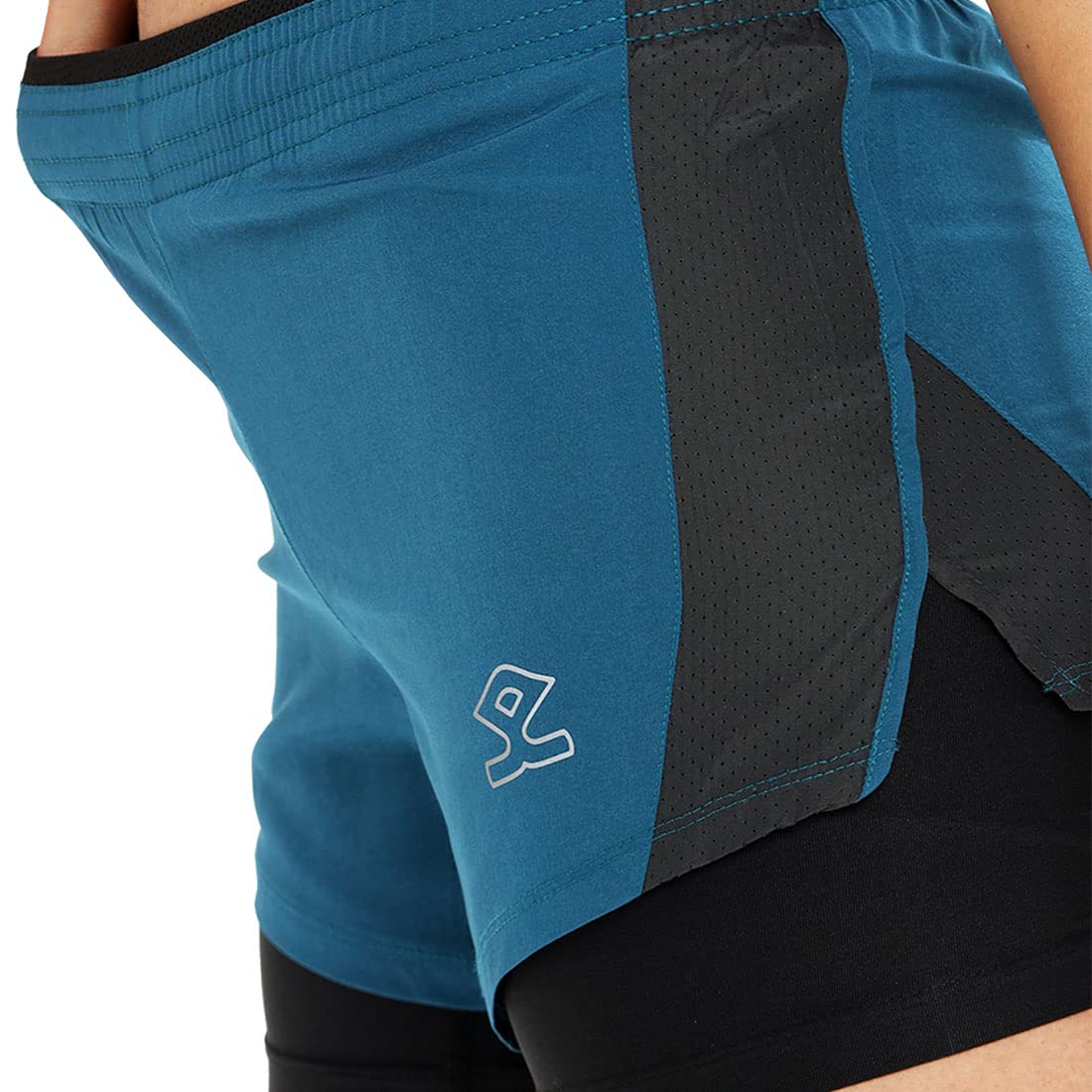 SHREY PRO Double Layer Shorts Girls-Dark Teal-L - Image 3 thumbnail