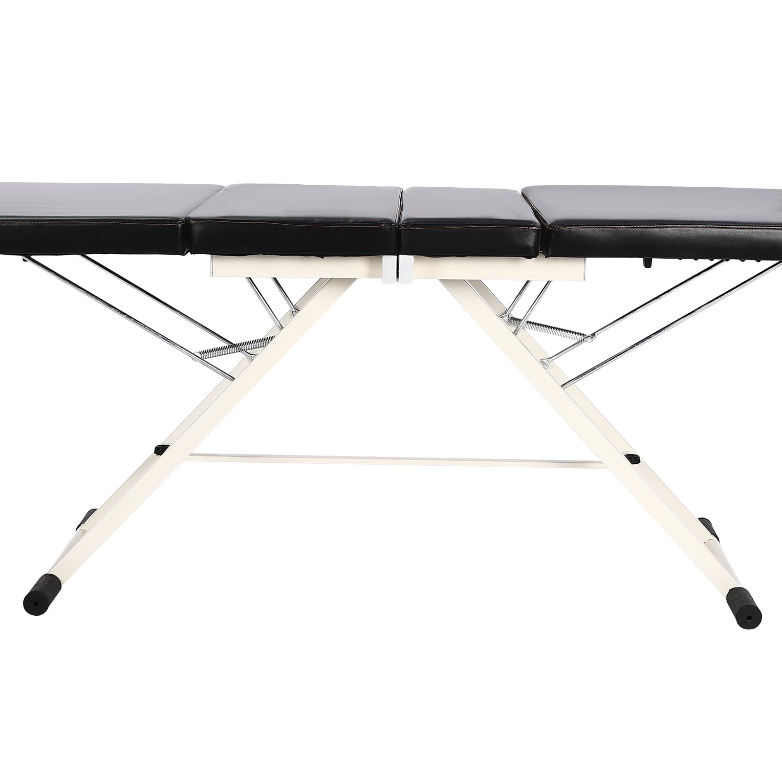Camilla de masaje plegable con ajustable 70°+45° y almohada, capacidad de carga de 250 kg, portátil, plegable en 3 zonas, para spa, cosméticos, hogar, 182 x 61 x 60 cm, color negro