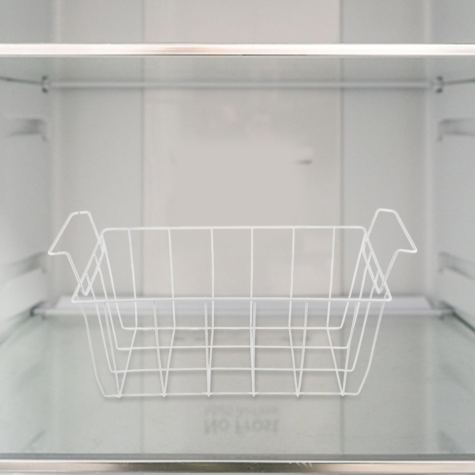 Cestello per Freezer in Acciaio Bianco, Organizer Frigorifero