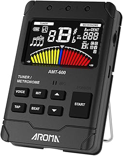 MEELAND Metronome Tuner, Rechargeable 3 In 1 Digital Metronome Tuner Tone Generator with Human Voice Beat ，Suitable for guitar, ukulele, violin and wind instruments/black