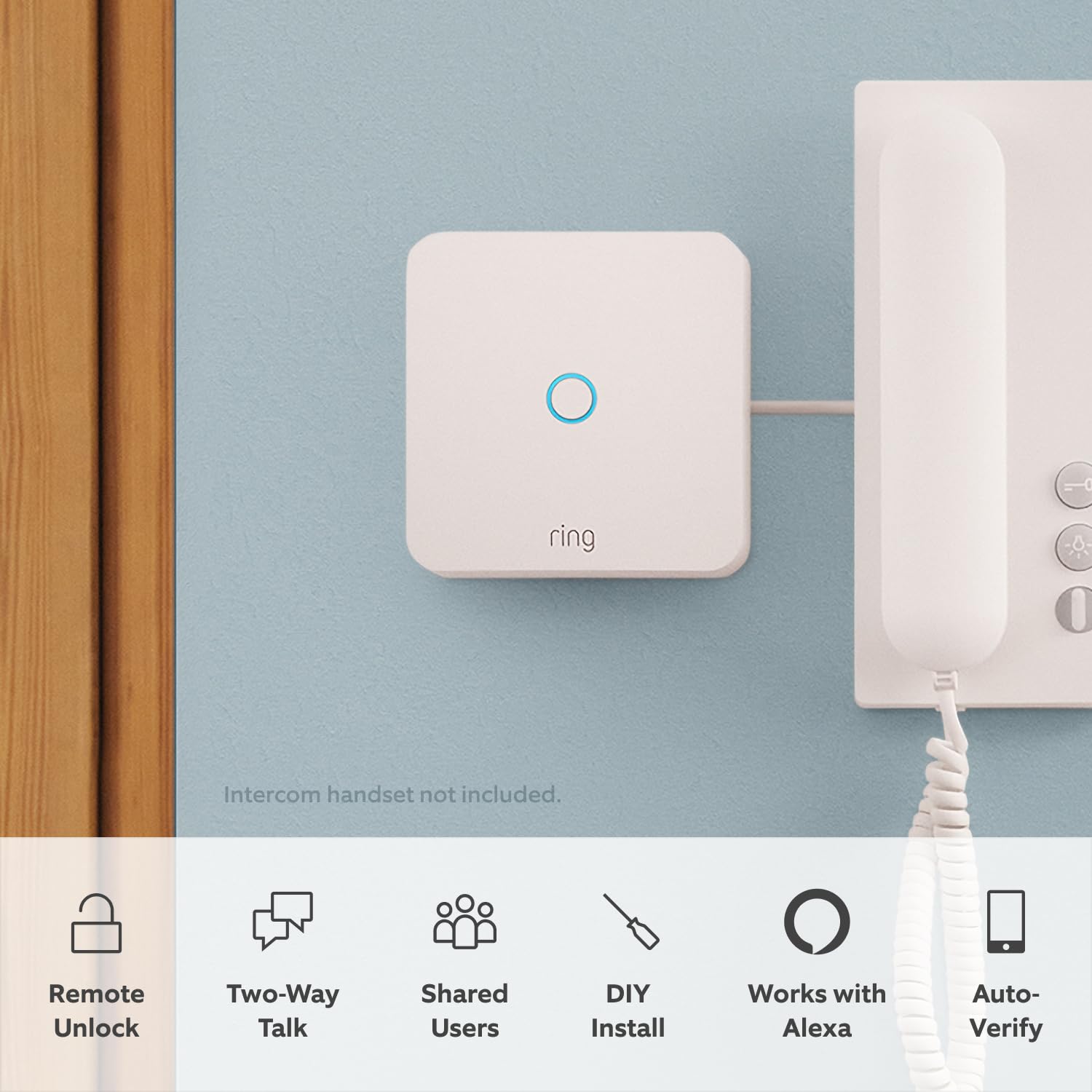 RingIntercom by Amazon | Intercom upgrade, Remote Unlock, Works with Alexa, Two-Way Talk (check compatibility)