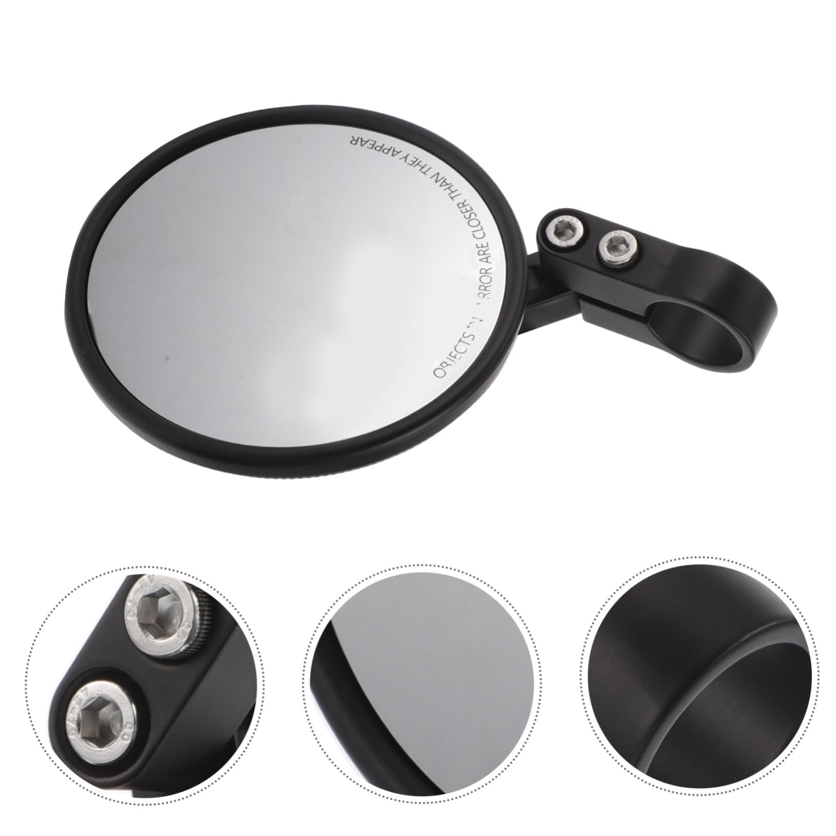 SUPVOX Rétroviseurs de Vélo Réglables en Plastique et Verre, Compatibles Guidon 22-24mm, Légers et Pivotants pour Vélo de Route et Vtt, Lot de 2 Pièces Noirs