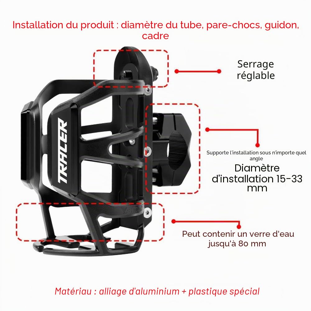 Porte-gobelet pour moto Tracer 900 700 GT Tracer700 Tracer 7 2016-2023