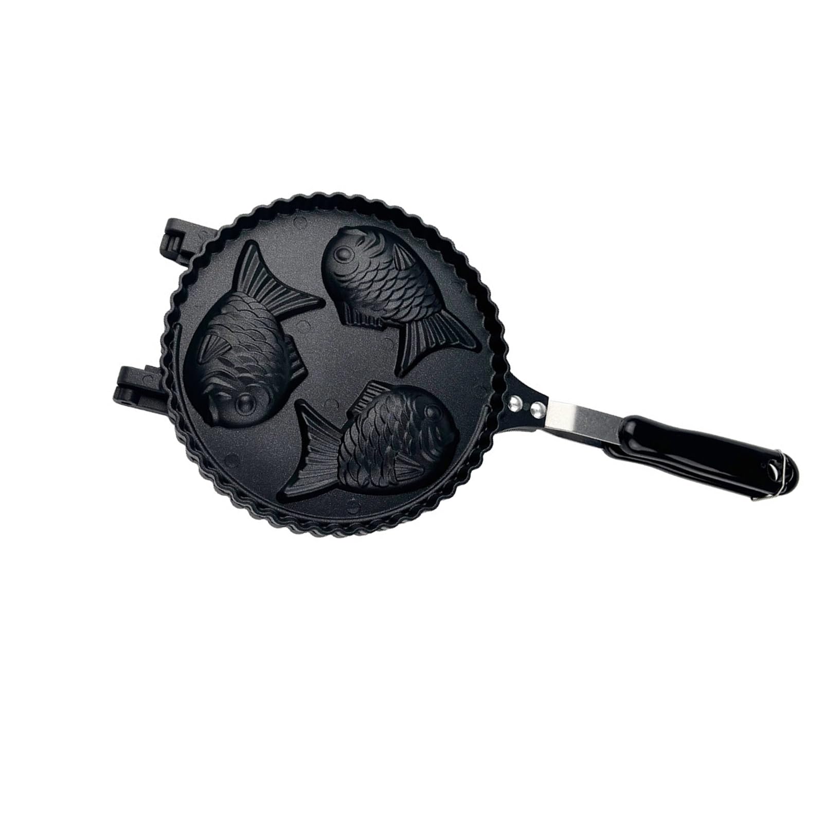 Moule gaufres Taiyaki anti-adhésif durable en aluminium coulé pour cuisson précise