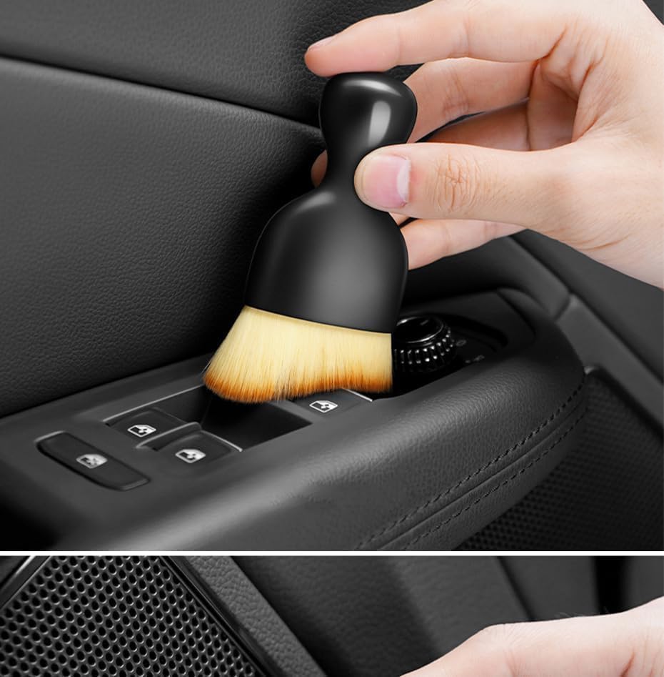 Image of 5 PCS Microfiber Car Cleaning Kit with Extendable Handle - Car Cleaning Kit for Interior Exterior, Scratch & Lint Free Car Duster, Car Cleaning Accessories, Car Wash & Detailing Kit for Car Bike Home