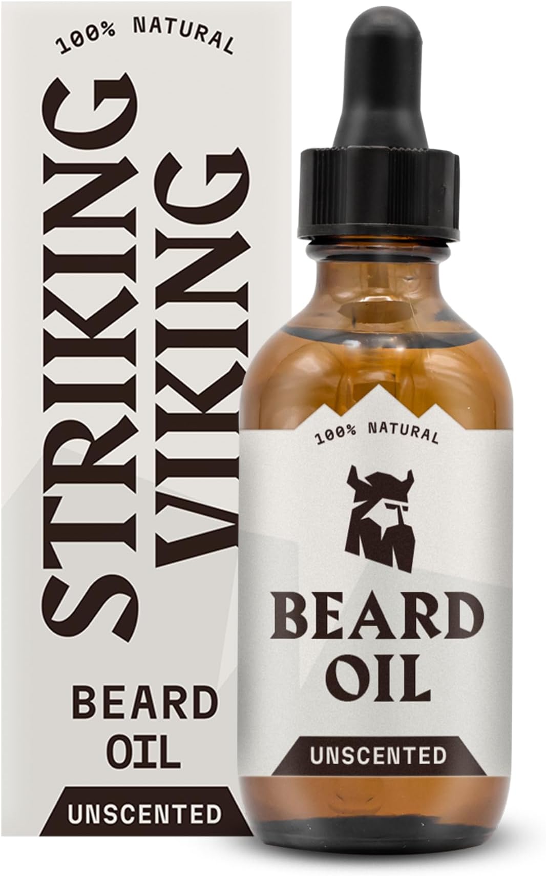 Beard Oil Conditioner Unscented for Man (Large 2 oz.) All Natural Organic Formula with Argan and Jojoba Oils - Softens, Smooths, and Strengthens Beard Growth