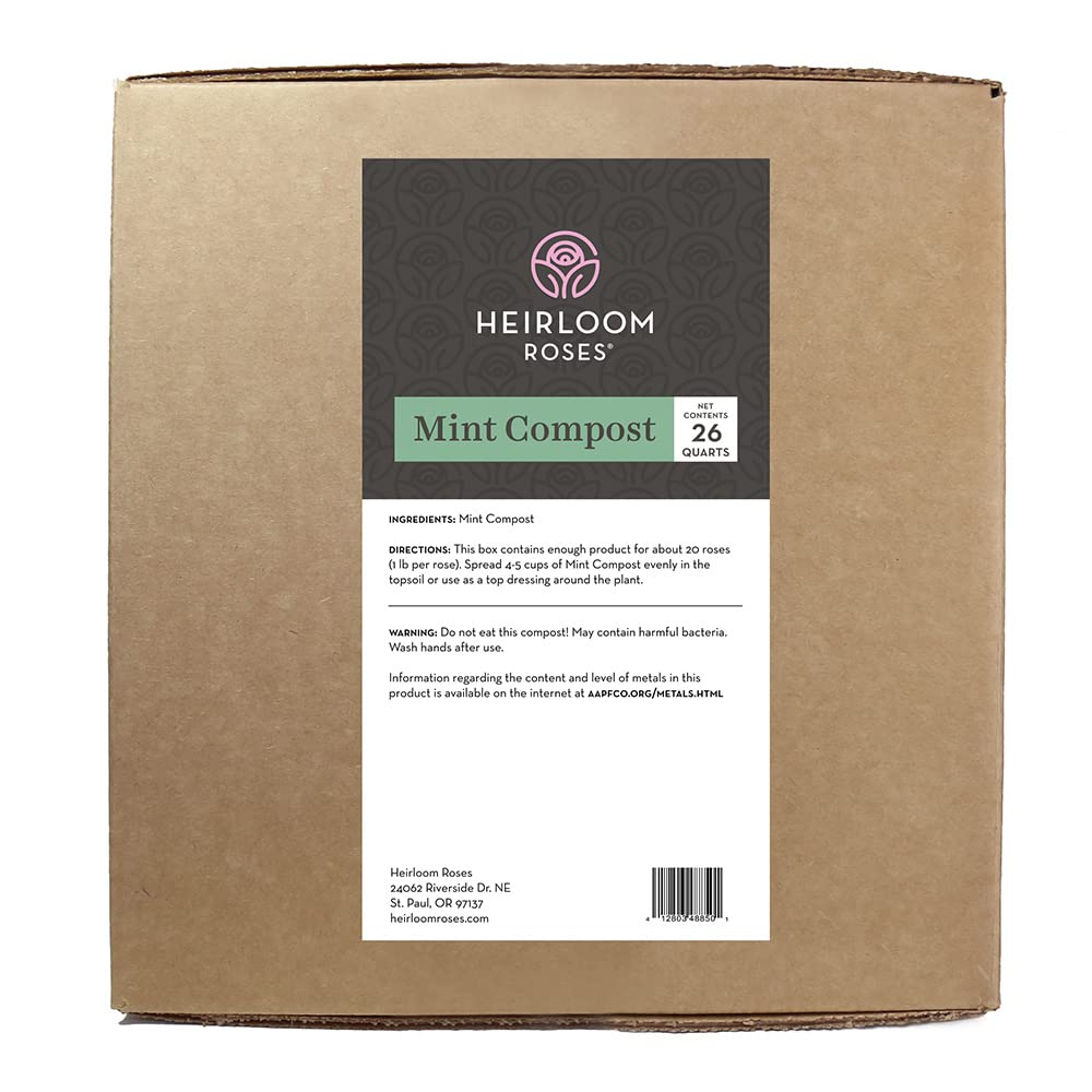 Mint Compost - Top Soil Amendment for Rose Planting, Rich in Micronutrients and Nitrogen for Garden Vegetables and Flowers