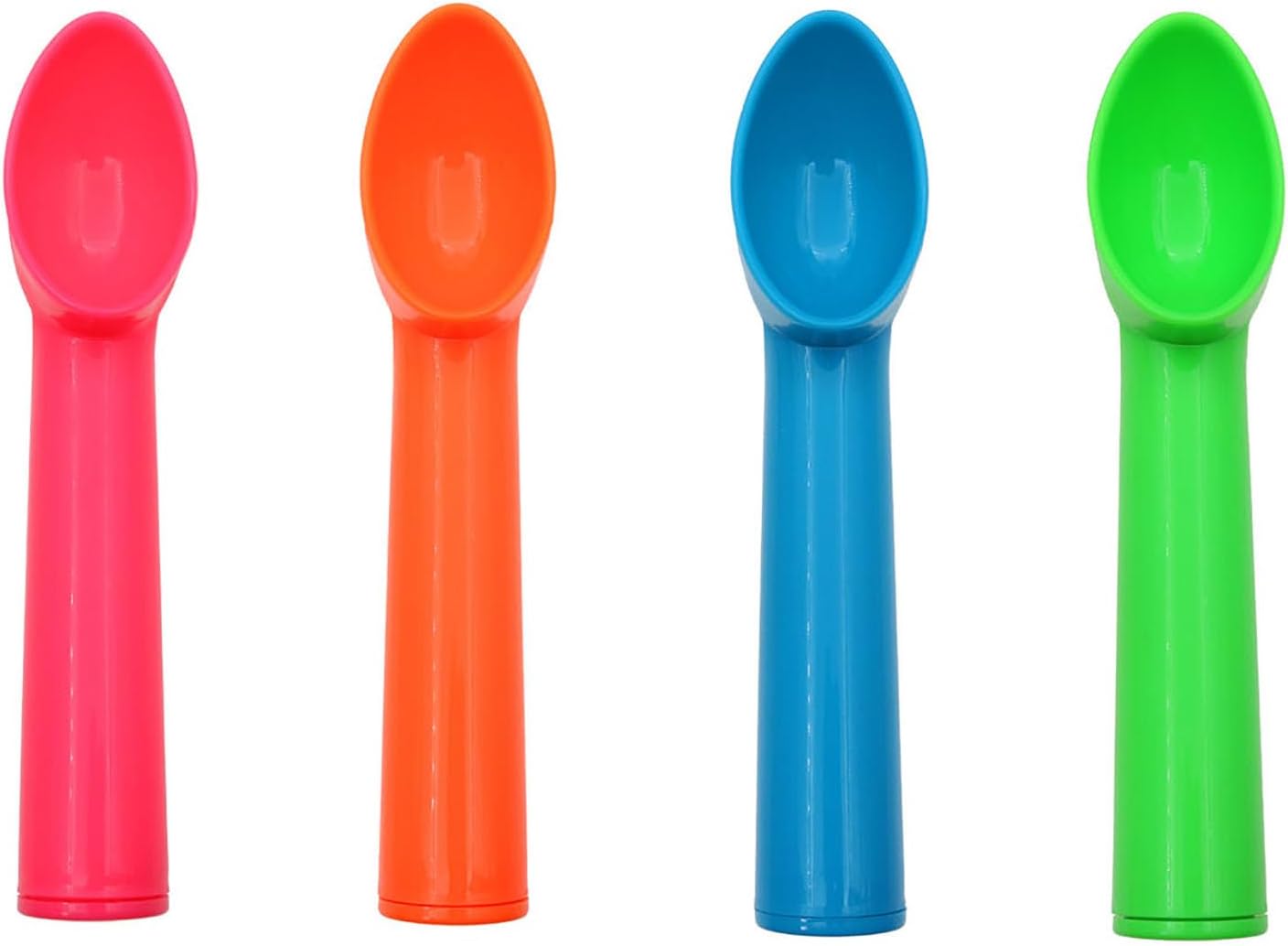 8 Pack Plastic Ice Cream Scoop & Fruit Scoop Nonstick Ice Cream Spoon with Comfortable Handle for Home Gatherings Dessert Shops and Kitchen Tools 4 Colors