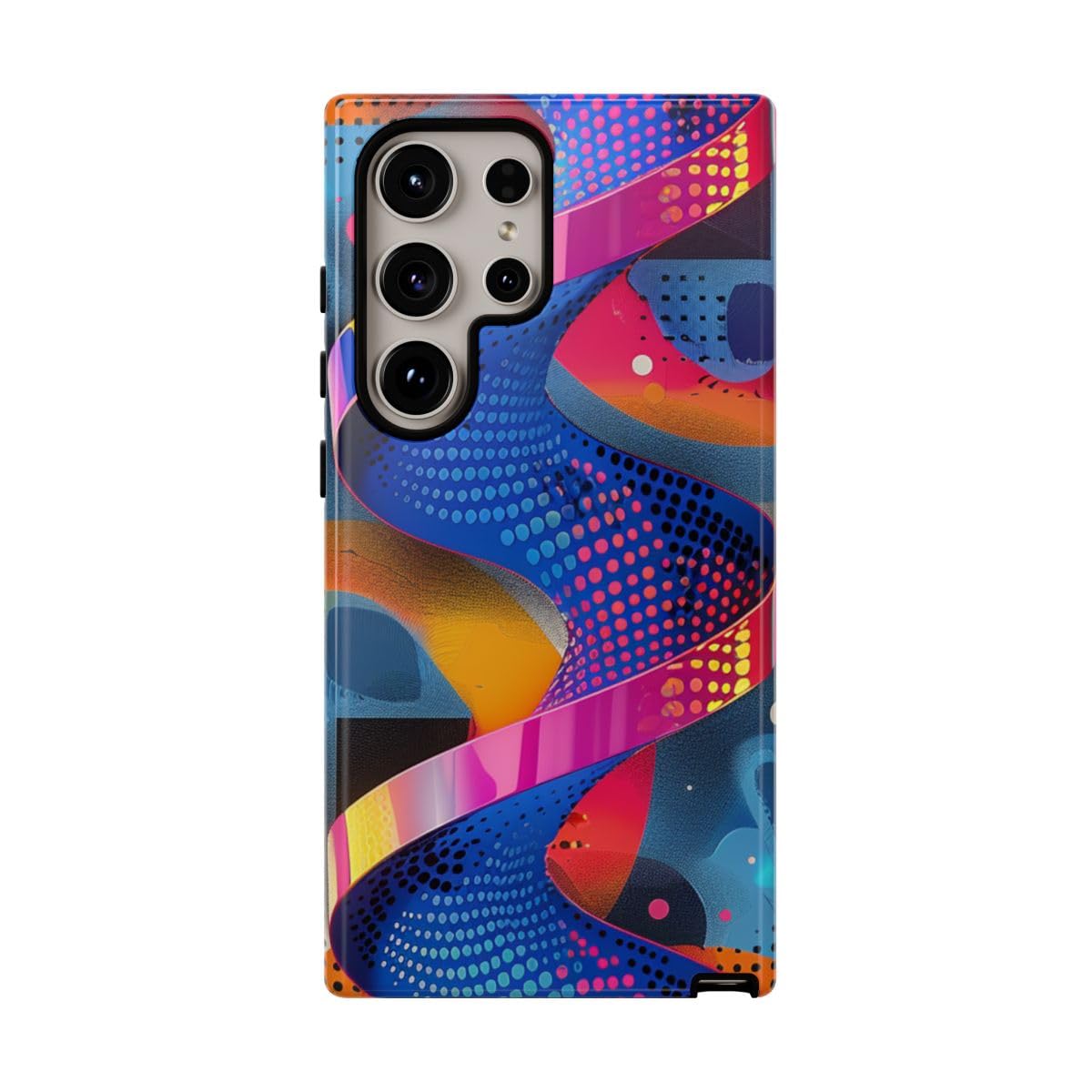 Coque Samsung S24 Ultra bleu spirale protégeant des rayures