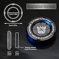 Vista 68 de Tybasthe Cubierta giratoria para botón de oprimir arranque y apagado de motor de automóvil, calcomanía de Batman, decoración interior, cubierta