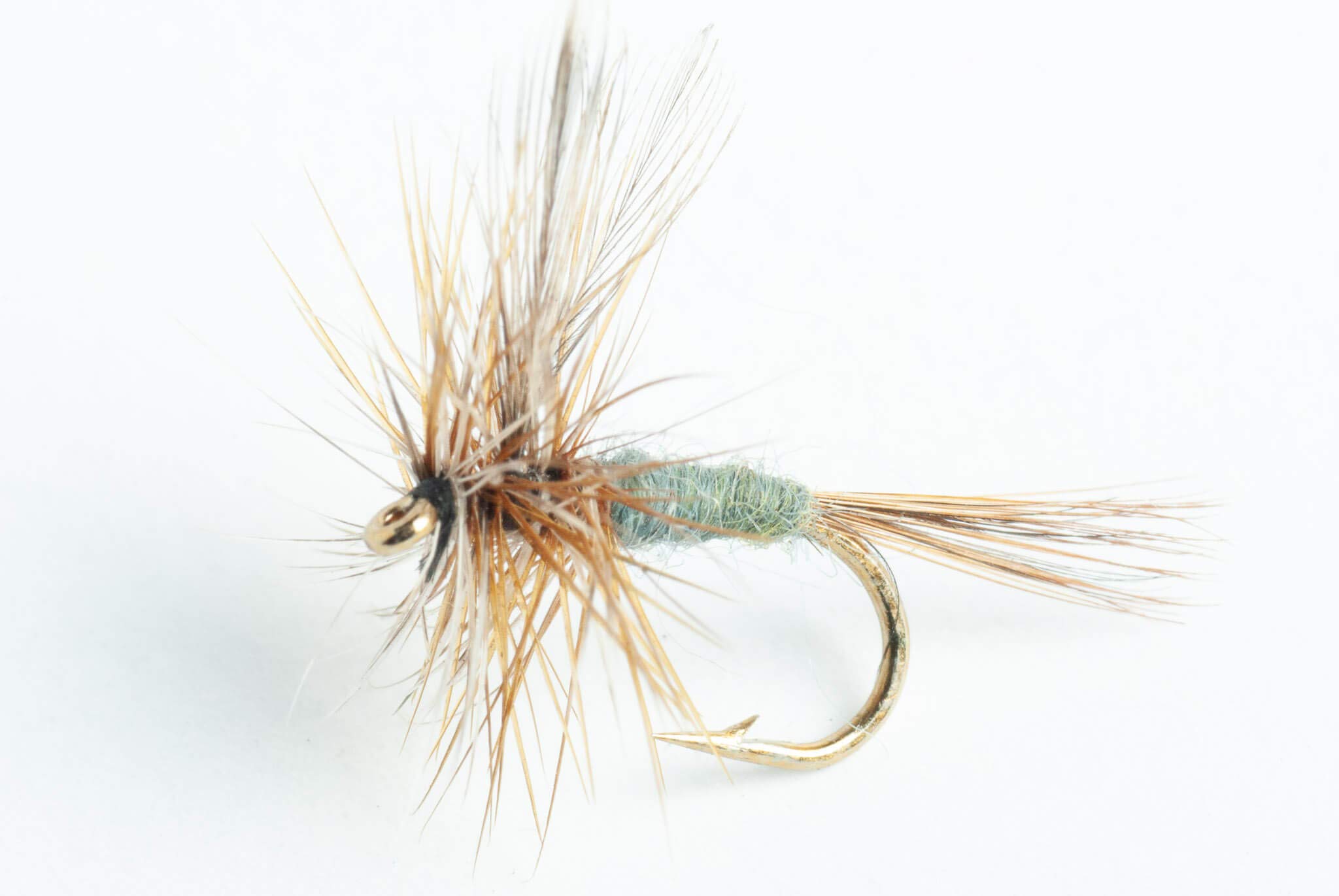 Blue Wing Olive Adams Dry Fly - 6 Pack (#18)