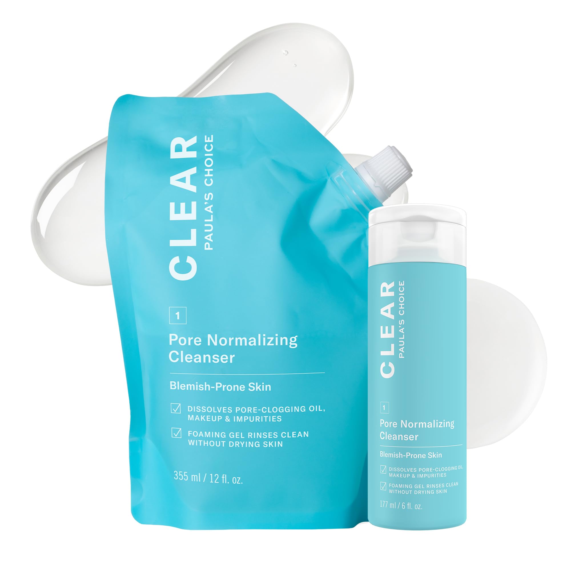Paula's Choice CLEAR Pore Normalizing Facial Cleanser, Acne Daily Face Wash, Salicylic Acid Face Cleanser for Clogged & Enlarged Pores, Redness & Blackheads, Fragrance Free