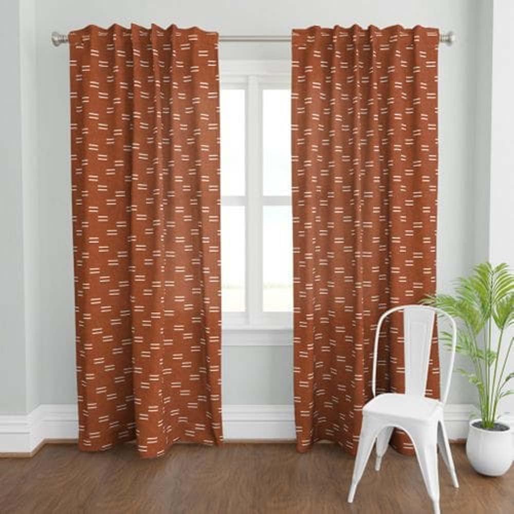 TailoringIndia Digital Orange cretive Design Printed Orange Curtains for Windows, Doors, and Extra-Long Doorways - Elegance Redefined, Set of 1,pcs (Door - 7ft)