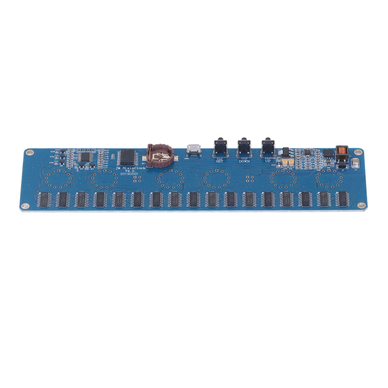 Zestaw zegara z rurką świecącą DIY, wyświetlacz czasu 12/24-godzinnego, antywirusowy, kolorowe światła, interfejs USB 5 V, obudowa z drewna bukowego, szklany moduł rurkowy