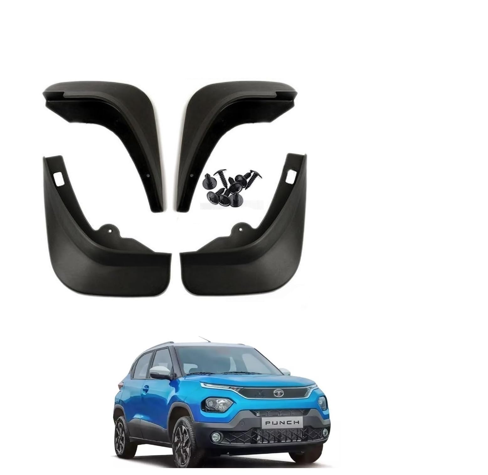 Auto Addict Car Mud Guard Splash Guards Flaps (O.E Type Custom,4 pcs) for Tata Punch-image-39