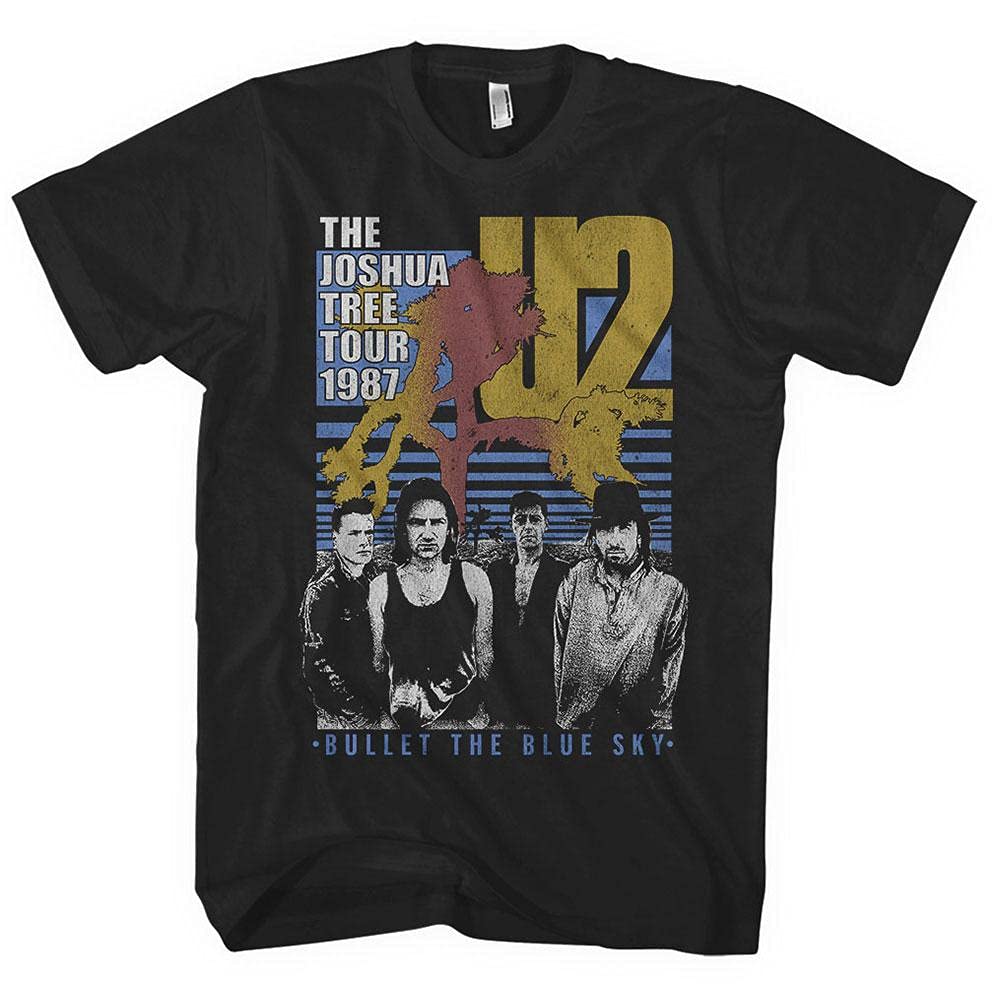 U2 Men's Bullet The Blue Sky T-Shirt Black