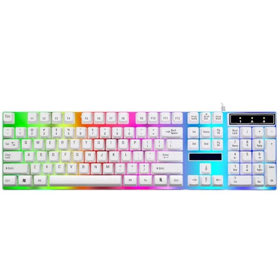 ホワイトメカニカルキーボードとゲーミングマウス有線 51gLCbE8ikL.jpg