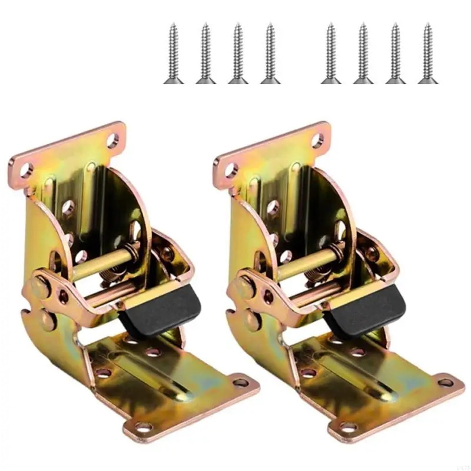 Folding Table Leg Hinge 4Pcs Sturdy Iron Concealed Hinges Portable Accessory Locking Designs(Colorful Color)