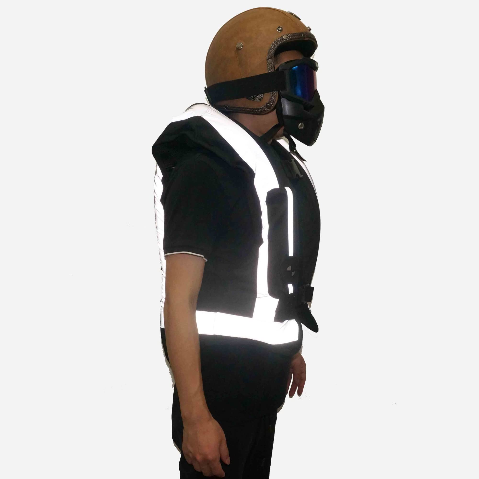 KNORRS Chaqueta Reflectante Protectora De Motocross Chaleco Con Airbag for Motocicleta Alta Visibilidad Chaleco Inflable Ligero Y Reutilizable.