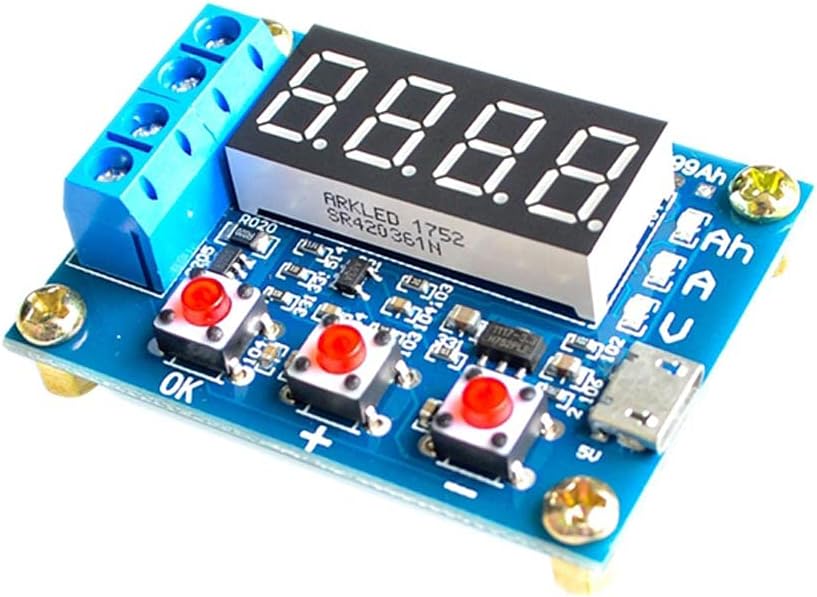 ZB2L3 Battery Capacity Tester with buttons highlighted