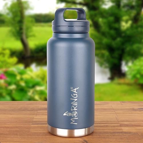Botella de agua aislada al vacío de acero inoxidable de 24 onzas, azul cielo, ideal para actividades al aire libre como senderismo, campamento y disponible en Yaxa Colombia