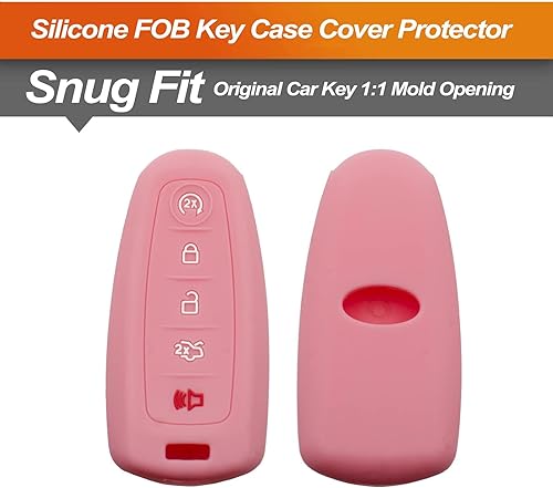 Miniatura 3 de Funda de silicona para llavero Ford C-Max Edge Escape Expedition Explorer Fiesta Flex Focus Taurus Lincoln MKT MKX Navigator  Accesorios para