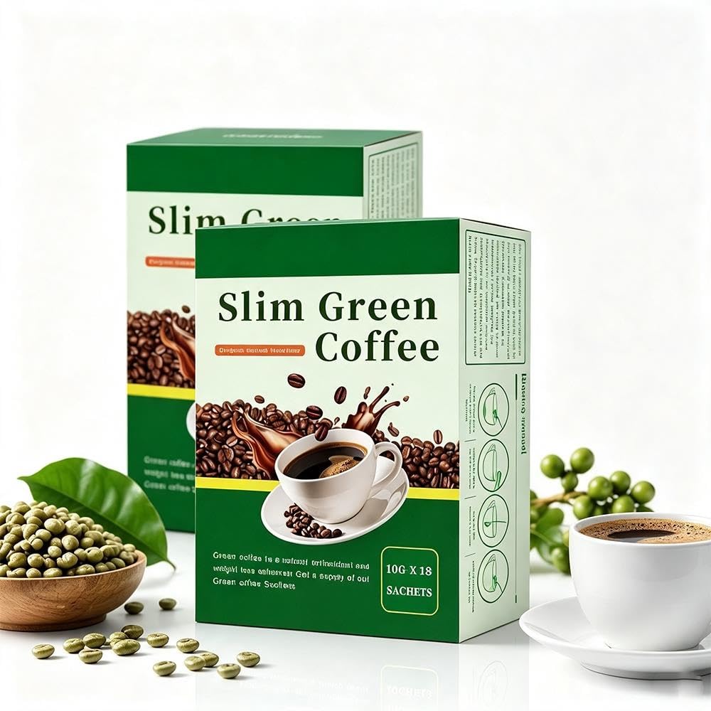 Caffè verde biologico con miscela funzionale for la salute dell'intestino | Caffè benessere a basso jitter for supporto digestivo vegano senza(2pcs)
