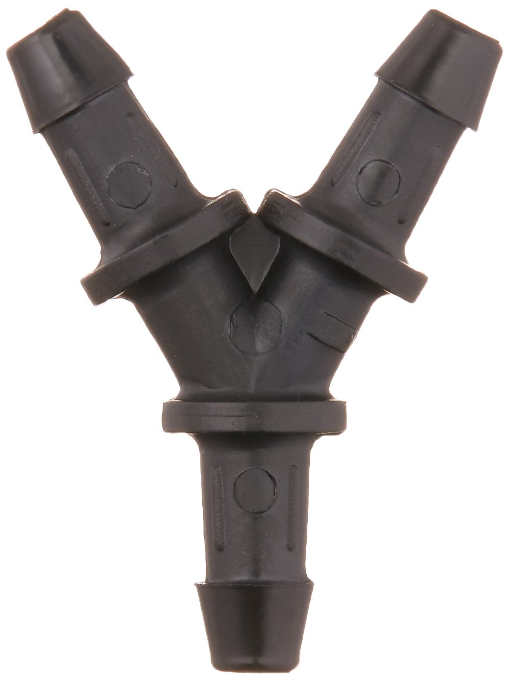 Eldon James Y0-2BN Black Nylon Equal Barbed Y-Connector, 1/8