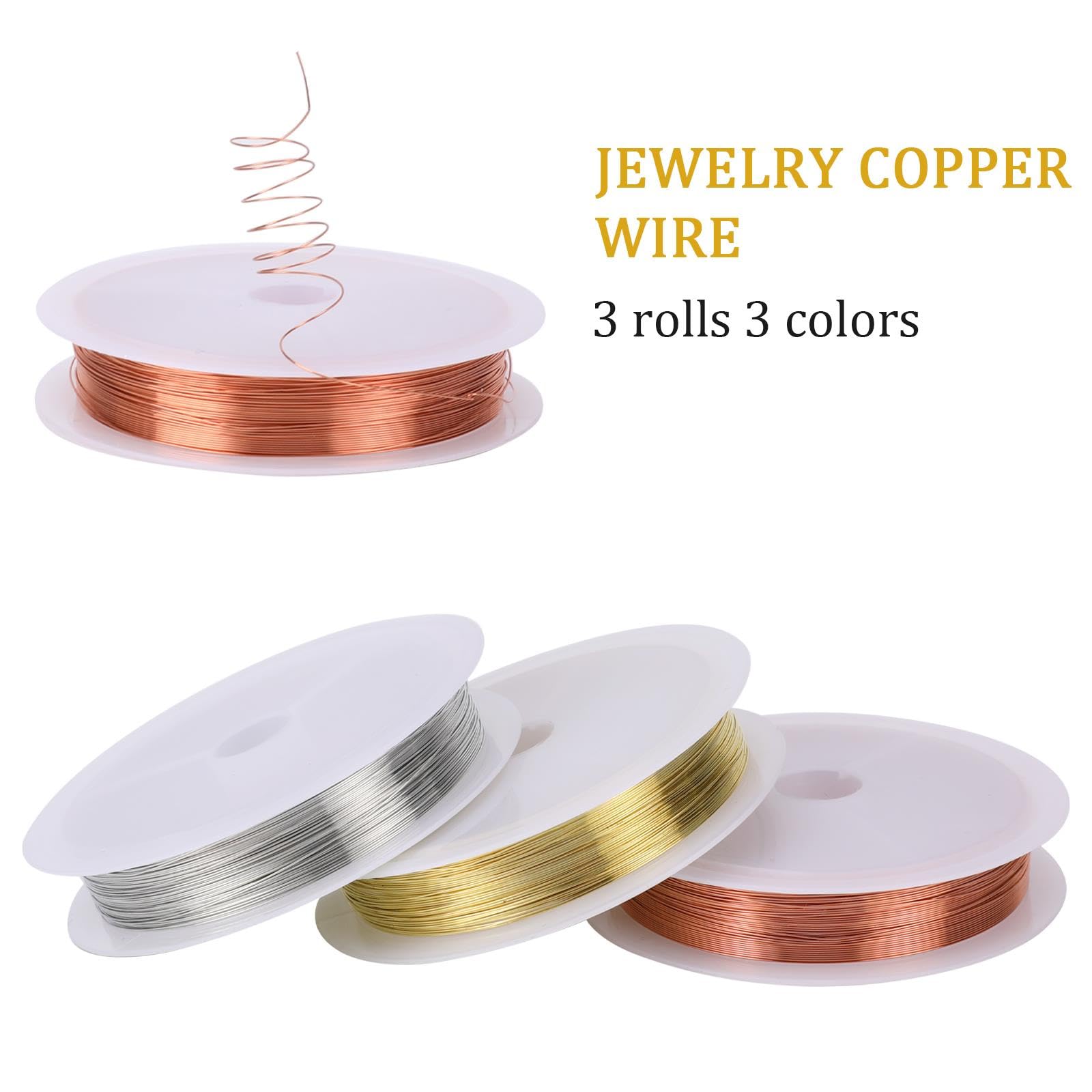 4 Bobines De Fil Métallique Souple 0.3mm X 100m - Or, Argent, Or Rose, Cuivre, Pour Bijoux Et DIY - 9