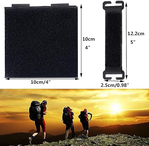 Miniatura 10 de Panel de parches táctico Molle con gancho y bucle, accesorio Molle para mochila, chaleco, insignia de bricolaje e insignia (caqui, 4 unidades)