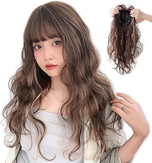 [ブライトララ] 前髪ウィッグ 部分ウィッグ 付け毛 自然 ロング ウェーブ パーマ レディース カール p257-UBA